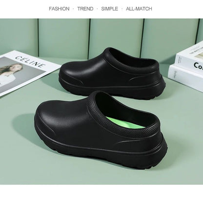 2025 New Style Men Women EVA Chef Shoes Non-slip Waterproof Oil-proof Shoes Comfortable Workers Slippers  Outdoor Fishing Shoes