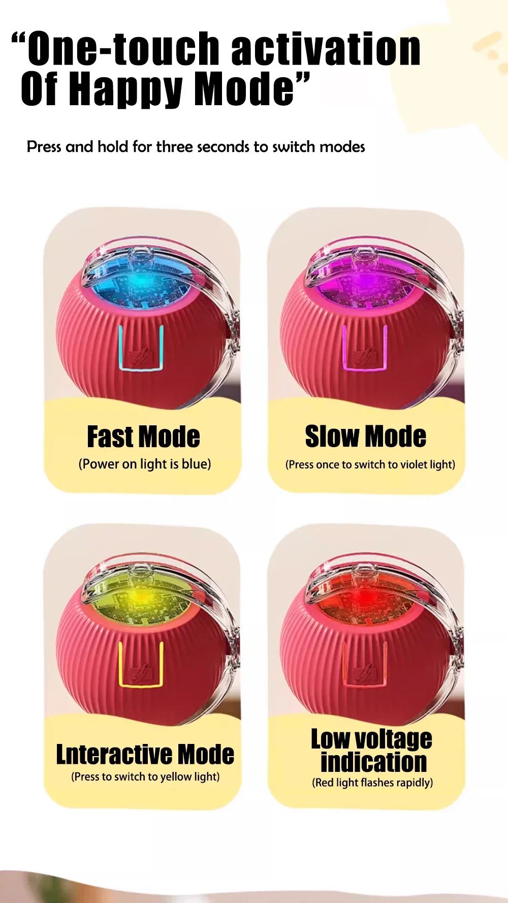 Brinquedos Interativos de Bola Rolante Automática para Gatos, Suprimentos para Animais de Estimação, Treinamento Elétrico para Cães, Provocador de Gatos, Rato Simulado Recarregável