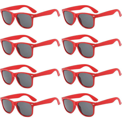 1/8pcs Neon Colors Party Sunglasses Black Studs Retro Unisex Rainbow Street Shot Gift Wedding Favors for Guests