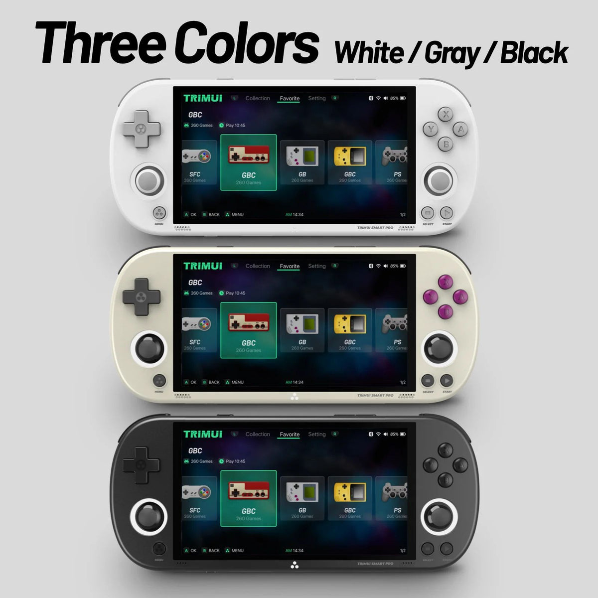TRIMUI SMART PRO Handheld Game Console 4.96'' IPS Screen Linux System Joystick RGB Lighting Portable Retro Video Game 64G Player Gift 5000 mAh