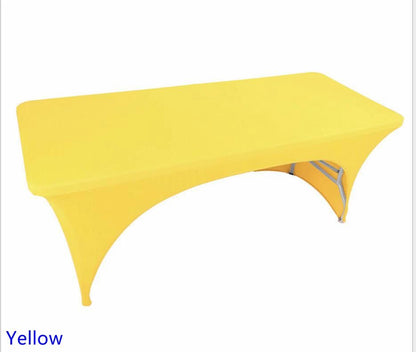 Wedding Spandex Table Cloth Cover Rectangular One Side Open Hotel Banquet Birthday Party Show Decoration Nice Look Design