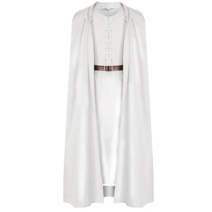 Movie Gandalf Cosplay Costume White Rings Robe Cape Men Fantasia Halloween Carnival Suit