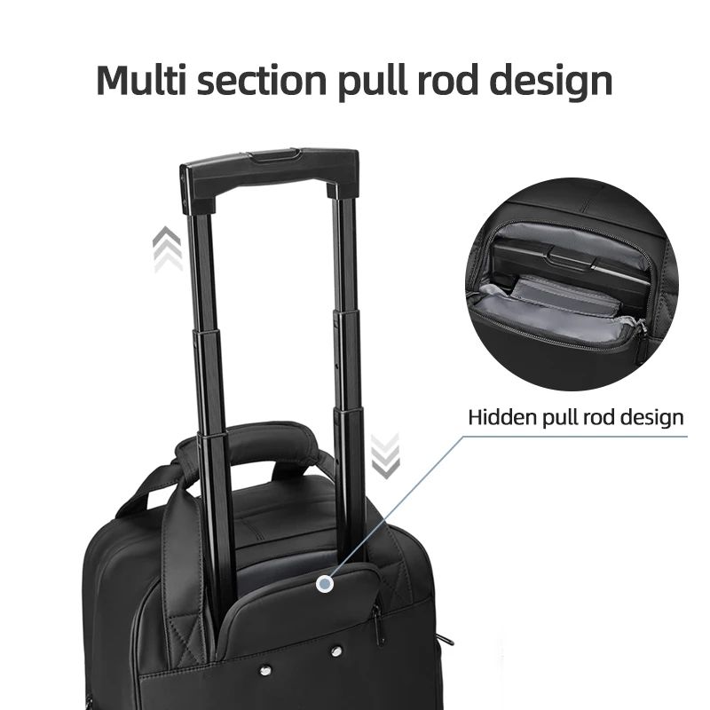 Mochilas de viagem com rodinhas para homens, mochilas executivas, mochila à prova d'água com rodinhas, bagagem de bordo, bolsas de rodinhas para embarque