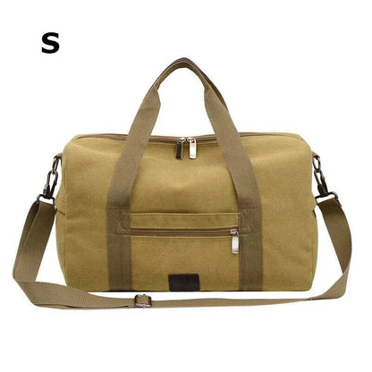 Men Large Capacity Canvas Baglarge Gym Sports Bag Cabin Holdall Duffle Shoulder Travel Weekend Bag Short-Distance Travel Package