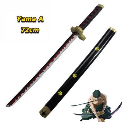 One Piece Cosplay Roronoa Zoro Katana Sword PU Trafalgar Sword Law Role Playing Yuki Samurai prop Party toy Sword 72cm