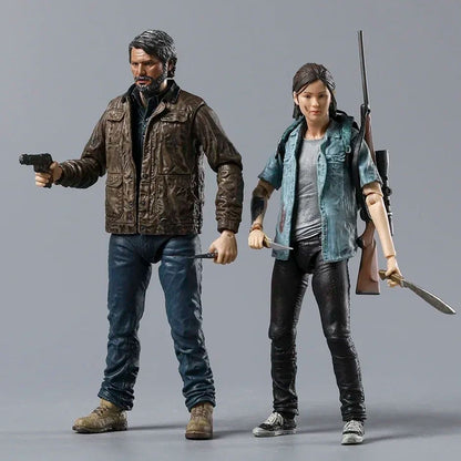 NECA The Last of Us 2: Pacote Duplo de Bonecos de Ação Ultimate Joel e Ellie para Coleção - Presente Brinquedo