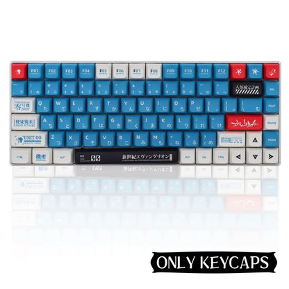 Keycaps Personalizadas Tema Eva Animação Japonesa Perfil XDA PBT Sublimação para Teclado Mecânico com Switch MX GMK