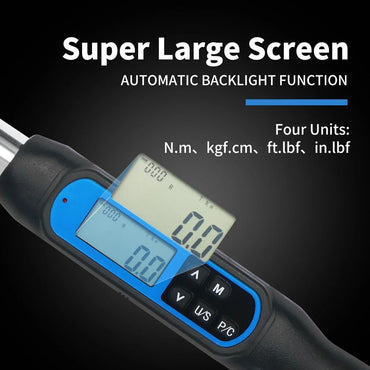 Shahe 1/2''Digital Torque Wrench Electronic Set with Buzzer & LED Adjustable Electronic Torque Wrenches Car Repairing Tool