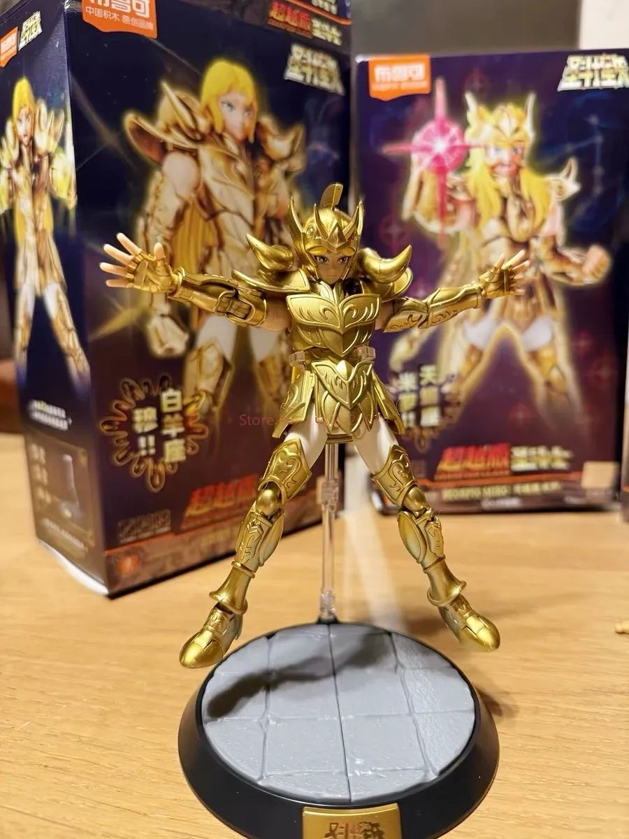 Kit de Bonecos Articulados Saint Seiya Blk Blokees Originais - Touro Pégaso Sagitário Brinquedos de Anime Colecionáveis Montados Presente de Aniversário