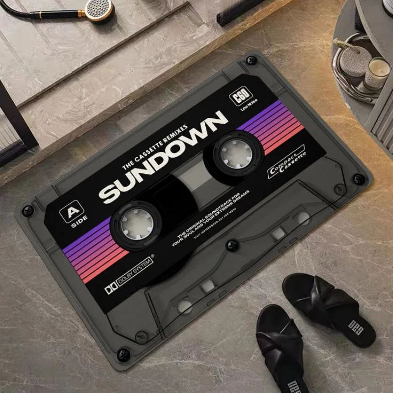 Absorbent Diatom Mud Bathroom Non-slip Foot Pad Retro Tape Pattern Mat Anti-fouling Dirty Floor Carpet For Room Bedroom Doorway