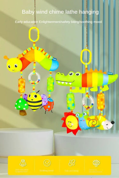 Brinquedos para Bebês de 0, 3, 6, 12 Meses, Brinquedo de Pelúcia com Atividades de Arco-Íris para Pendurar no Carrinho de Bebê, Cadeirinha de Carro, Berço, Viagem, Brinquedos Sensoriais para Bebês