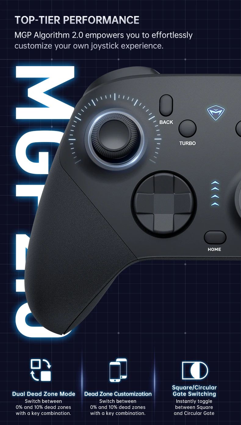 G6 Pro Tri Mode Gamepad Wireless Controller for PC Nintendo Switch 2 Hall Effect Joystick Polling Rate MACHENIKE Game Controller
