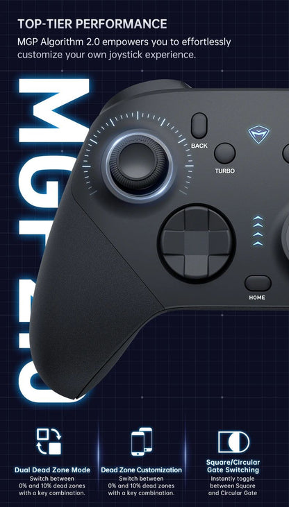 G6 Pro Tri Mode Gamepad Wireless Controller for PC Nintendo Switch 2 Hall Effect Joystick Polling Rate MACHENIKE Game Controller
