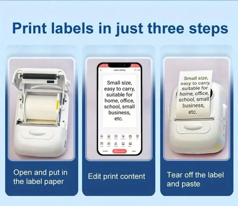 Makrlife P50 Thermal Label Printer Business Label Maker Custom Sticker Printing Machine For Home Use, DIY Stickers, Commercial