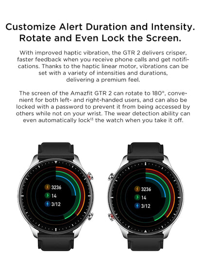 Amazfit GTR 2 Smartwatches Sem Novo Smartwatch Masculino À Prova D' Água 5ATM GPS 95% Novo De Exposição Esporte Relógio Masculino Recondicionado