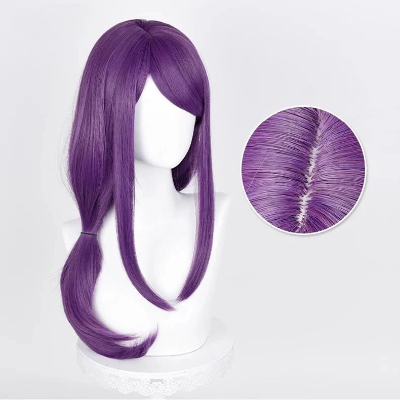 Anime Cosplay Kamishiro Rize Cosplay Wig 70cm Purple Rize Kamishiro Wigs Heat Resistant Synthetic Hair Wigs Halloween Party