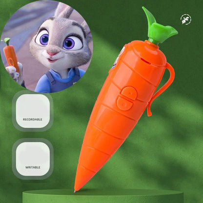 Caneta de Voz Judy Hopps Zootopia Disney - Caneta Esferográfica Anime Licenciada para Crianças com Som e Luz, Presentes Escolares