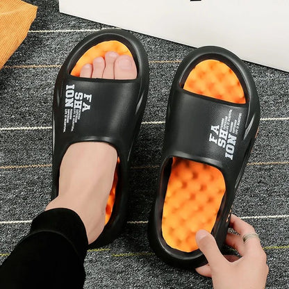 New Summer Man Massage Slippers 2023 Indoor Outdoor Sandals Beach Casual Shoes Soft Bottom Slippers Male Flip Flops Mens Sandals