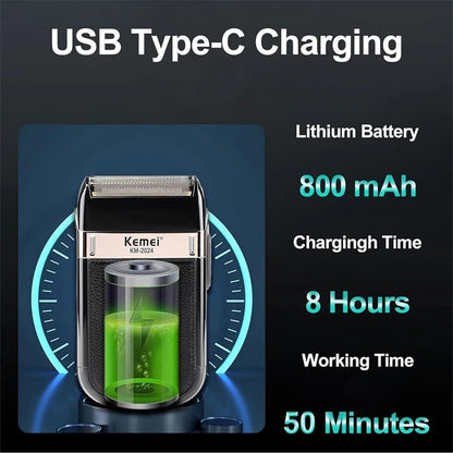 Kemei  KM-2299 KM-2024  Professional Barber Cordless Electric Hair Clippers USB Rechargeable Hair Trimmers Hair Cutting Machine