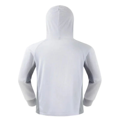 Novo Estilo Masculino Roupa de Pesca Secagem Rápida Proteção Solar Camisas de Pesca Leve Manga Longa Camisa de Pesca com Capuz e Zíper