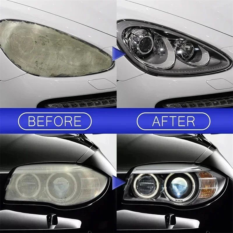 Spray Restaurador de Faróis para Carro Revestimento Anti-Oxidação Agente Polidor de Lâmpadas de Carro Restauração de Arranhões Limpeza de Sujeira
