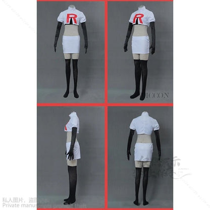 Game Team Rocket Cosplay Jessie Musashi James Kojirou Costume Halloween Anime Accessories Wig Full Set Roleplay Cos Sportwear