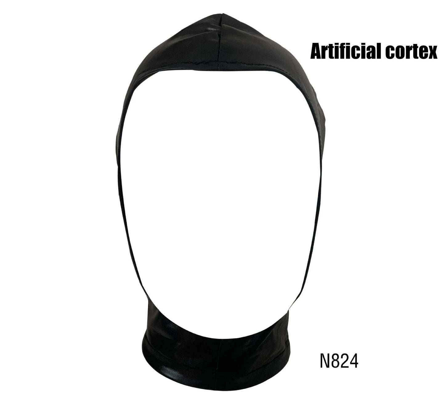 Women Mens Latex Face Mask Bronzing Cloth Open Mouth and Eye Glued Head Cover Couples Adult Face Mask Hood for Role Play Costume