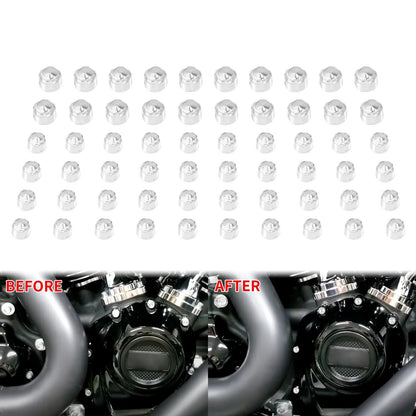 60 Tampas de Parafuso do Motor da Motocicleta para Harley M8 Softail FXBR Fat Boy 18-Up Touring Electra Street Glide FLHR 2017-Up