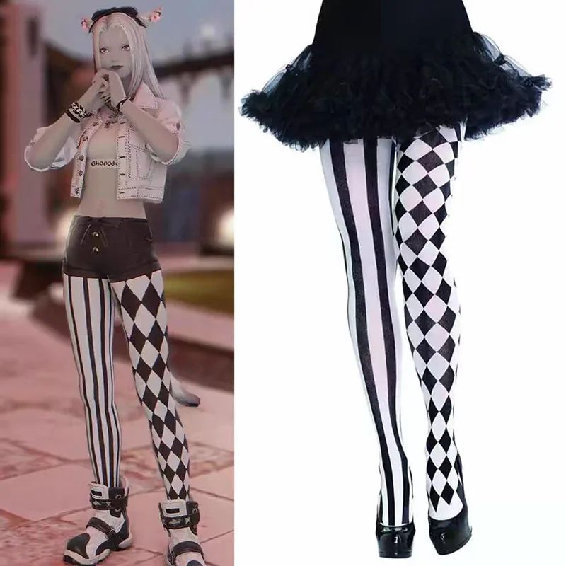 Anime Game Final Fantasy Socks Cosplay Costume Pantyhose For Halloween Y2K Stocking Christmas Prop Accessories