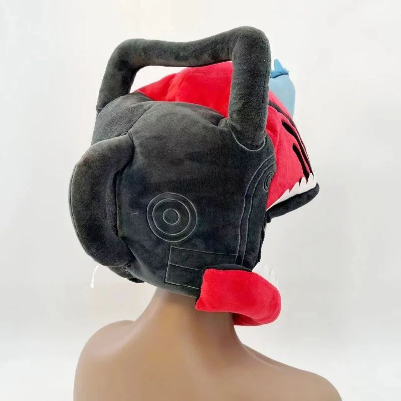 Anime Chainsaw Man Mask Headgear Denji Cosplay Accessories Pochita Caps Half Face Mask Masquerade Halloween Party Custom Prop