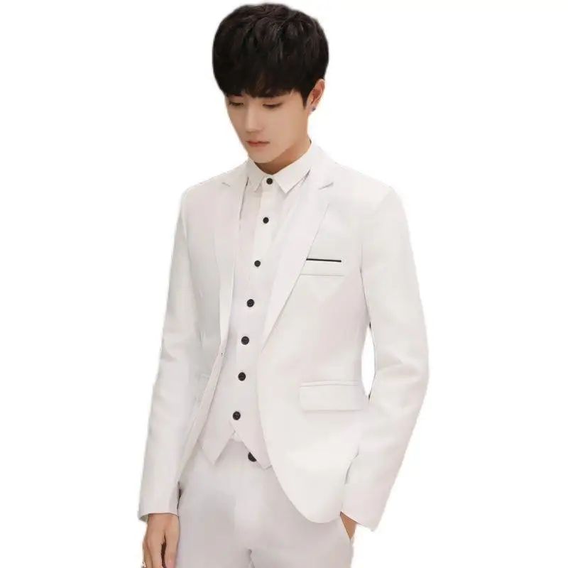 Men's Casual Wedding Suit Set New Groom Best Man Wedding Ceremony New Chinese Style Small Tailored Jacket Outfit