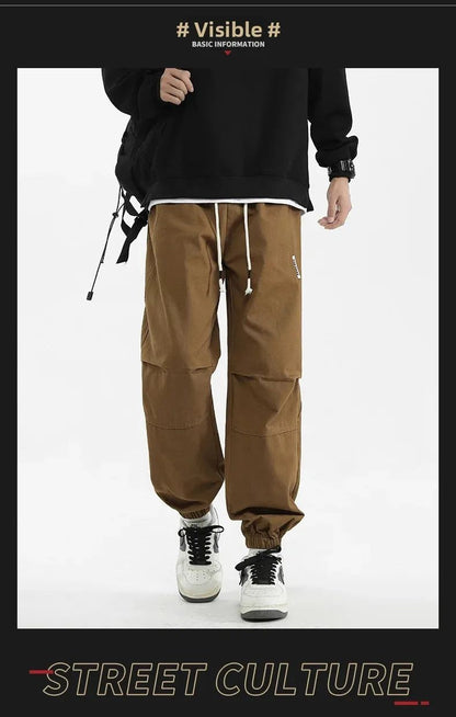 2024 M-5XL Calça Masculina de Algodão e Cânhamo Primavera e Outono Nova Calça Larga com Cordão Calça Saruel Harem Calça Casual Japonesa