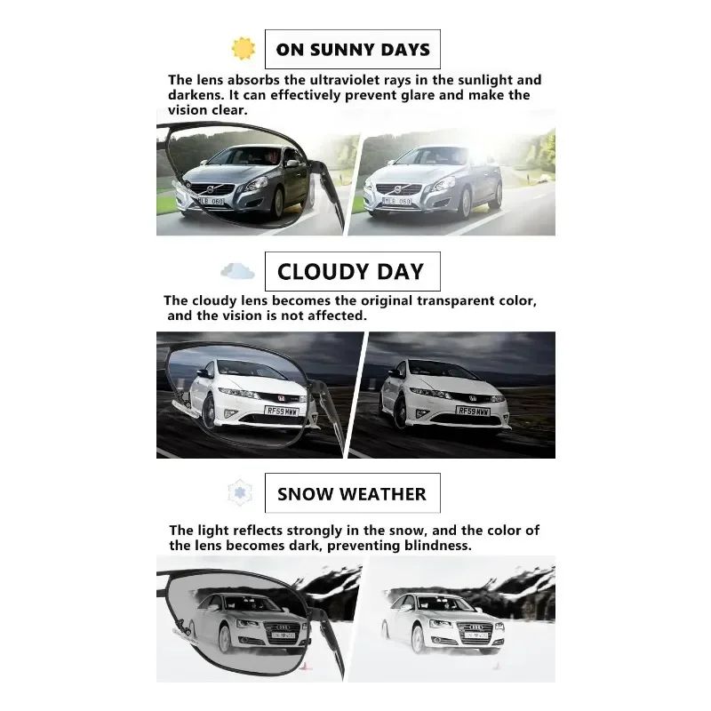 1PC Top Aluminum Magnesium Square Polarized  Photochromic Sunglasses Men Sun Glasses Safety Driving Oculos De Sol Masculino