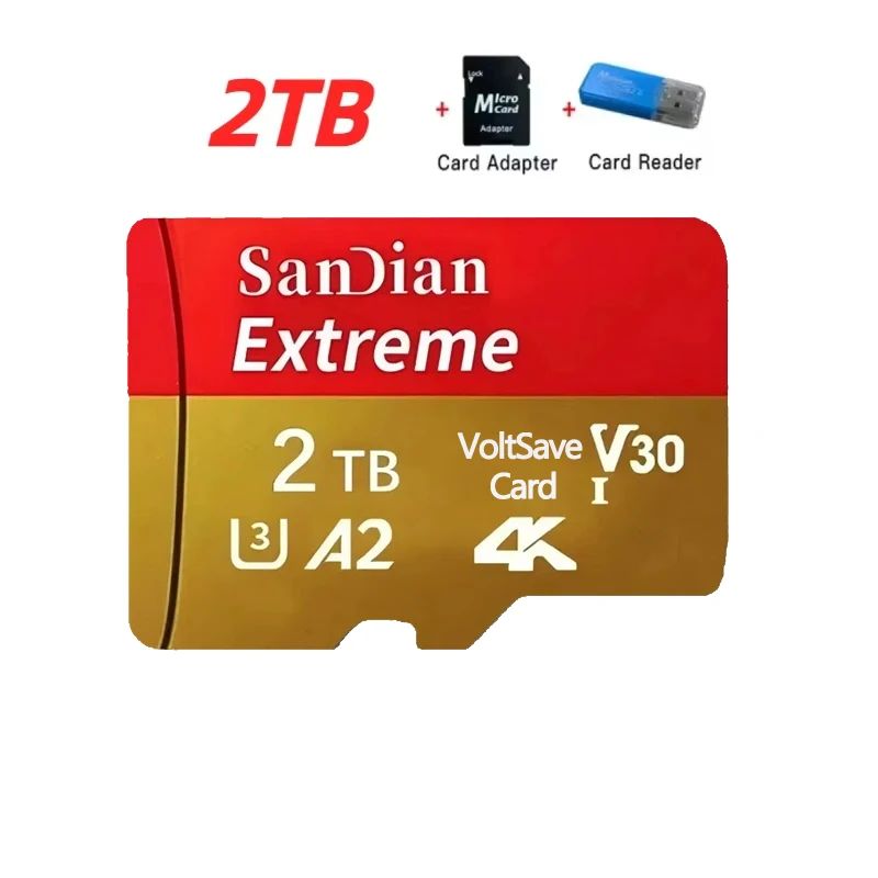 Original Micro TF Card 128GB Memory Cards 512GB 1TB High Capacity Flash Card Class10 High-Speed SD Card for PC/Mac/Camera/phone