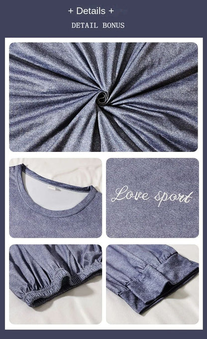 Cotton Pajamas Men Spring and Fall Long-Sleeved Long Pants Korean Version of the Loose Homewear Solid Sleepwear Loungewear Large