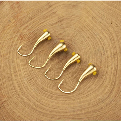 10 pçs/lote Anzol de Pesca de Aço Inoxidável Japão Farpado Gancho Virado Acessórios de Pesca Suprimentos Isca Carpa Latão Equipamento de Pesca