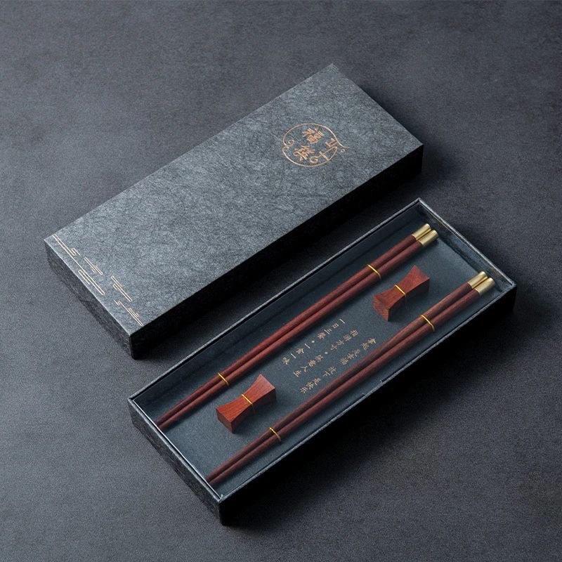 Hashis de Sândalo Vermelho Natural de Alta Qualidade Premium Conjunto de Talheres Utensílios de Mesa Domésticos para Presente Hashis Chineses