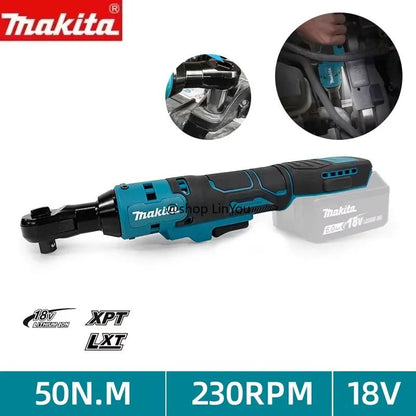 Chave de Catraca Angular Makita 18V Brushless Chave de Impacto sem Fio Multifuncional Velocidade Variável Chave de Força LED Ferramentas Elétricas