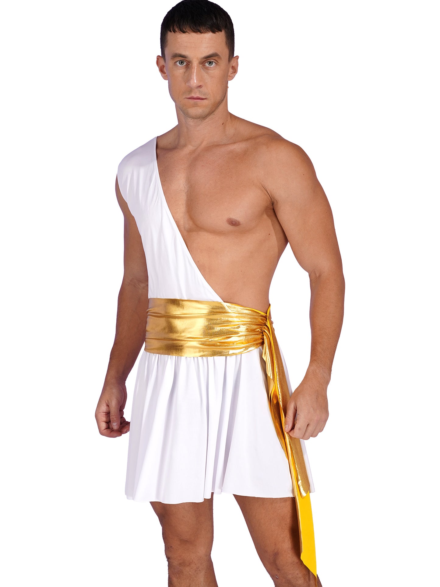 Mens Roman Toga Costume Ancient Greek Gods Senator Emperor Robe Uniform Halloween Party Cosplay Role Play Fancy Dress