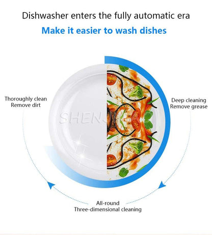 Ultrasonic Dishwasher Automatic Household Portable Sink Dishwasher Small Free-standing Installation-free Kitchen 110V/220V