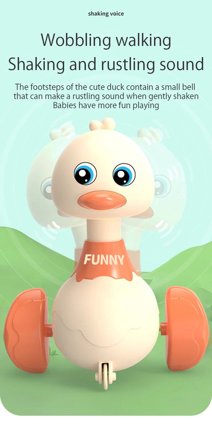 Baby Toy Cars Toddler Swing Press And Go Cute Duck Car Educational Toys For Boys Girls Pull Back Cars Toy Children Xmas Gifts