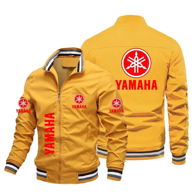 Men's Yamaha Logo Printed Custom Biker Bomber Jacket Motorcycle Fashion Clothing Coats for Men