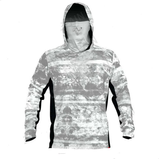 Camisas de Pesca Infantis FPS 50+ Camisa de Pesca de Manga Longa com Máscara de Gola Protetora Touca Mantenha a Cabeça e o Rosto Aquecidos Caminhadas ao Ar Livre Corridas