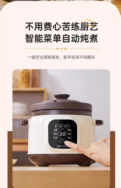110V/220V Pure Ceramic Electric Slow Cooker Automatic Home Kitchen Appliance Taiwan Made USA Export