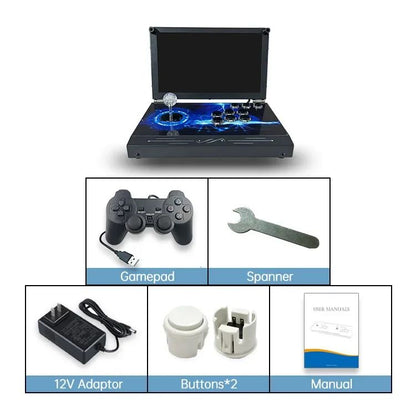 14-Inch 3D Pandora  26800 in 1 Console Folding Portable Arcade Console Pandora DX Box 720P HD Screen Mini Arcade Moonlight