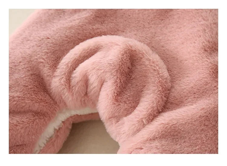 Baby Rompers Winter Warm Coral Fleece Newborn Baby Girl Clothes Cartoon Rabbit Coats Infant Jumpsuit Animal Overalls Pajamas