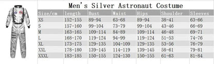 Astronaut Costume Spacesuit Silver Spaceman Men Women Space Suit Halloween Christmas Performance Spacesuit Costume Party Gift