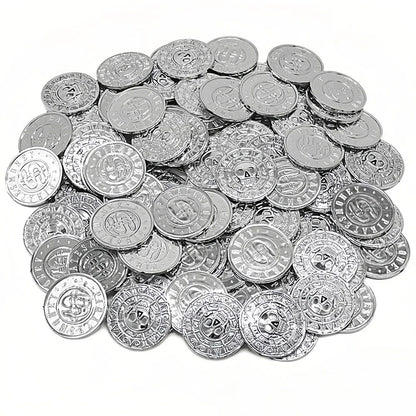 20/50/100pcs Retro Pirate Coin Party Supplies Gift Kids Favor Birthday Toys Halloween Decor Fake Treasure Plastic Game Coin
