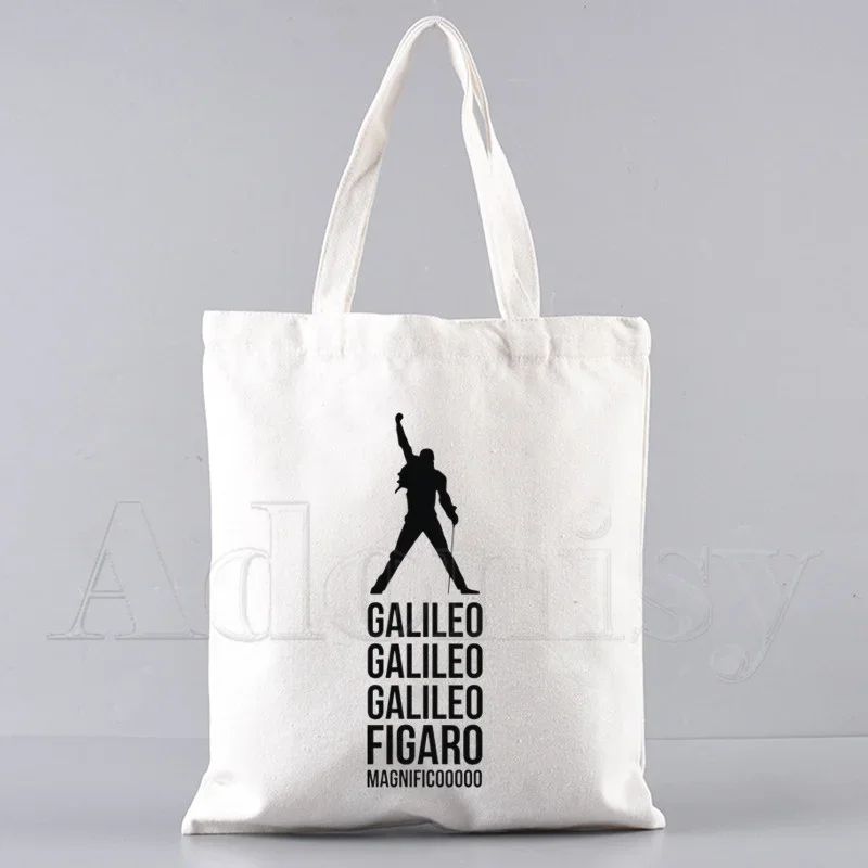 Freddie Mercury Tote Bag Unisex Canvas Bags Shopping Bags Printed Casual Shoulder Bag Foldable