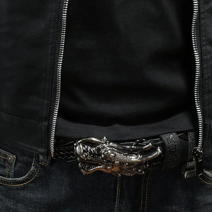 Leather Men's Jacket Spring and Autumn Casual Motorcycle Armored Jacket Black Motorcycle PU Leather Jacket Men's Clothing M-5XL